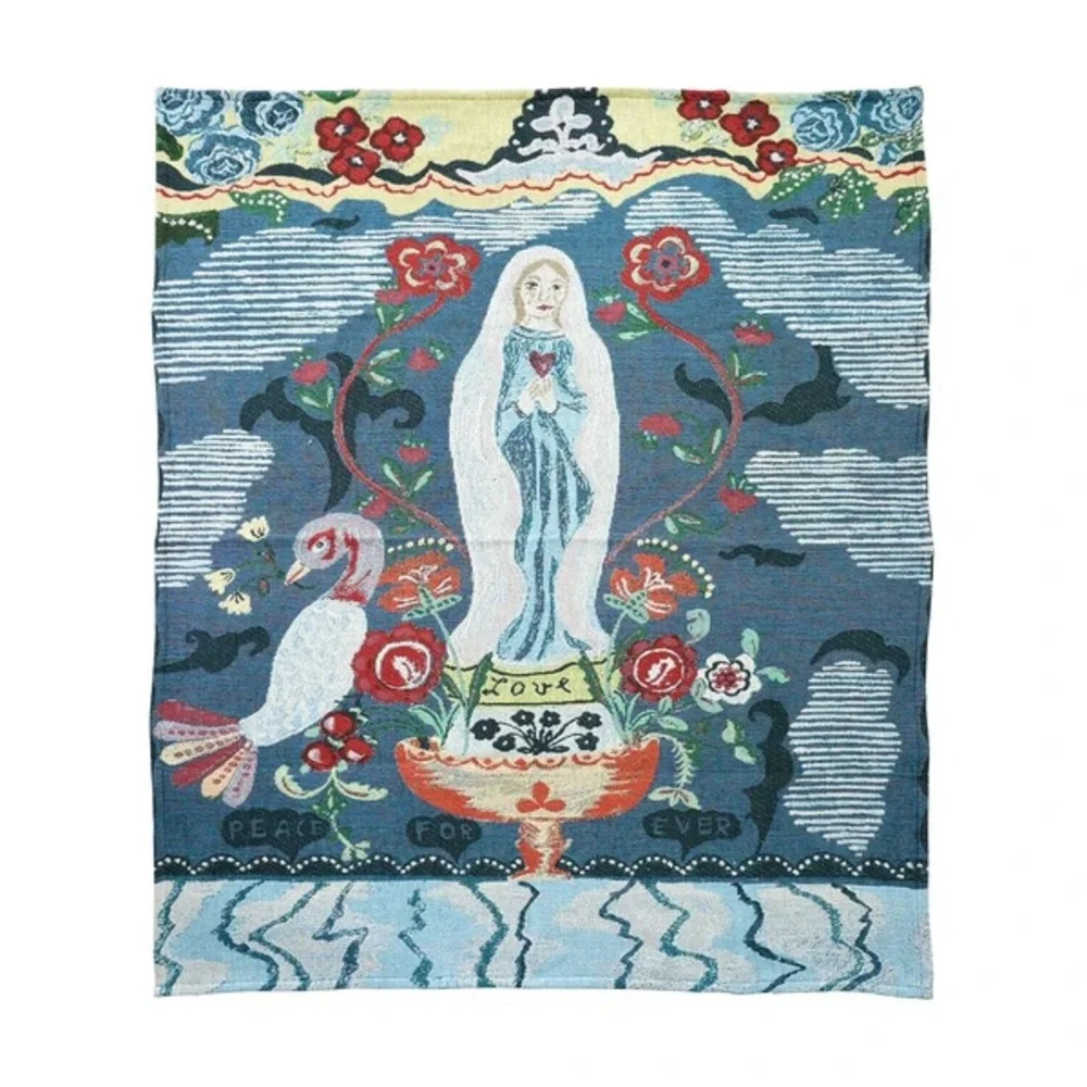 Last* Nathalie Lete MARIA illustration w/ Gobelins woven fabric! Wall tapestry!